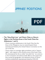 The Philippines' Positions: Philippine'S Position