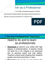 The Teacher As A Professional