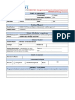 BSBMGT608 Manage Innovation and Continuous Improvement BSBMGT622 Manage Resources