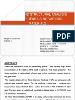 Design and Structural Analysis of Spur Gear Using Various Materials