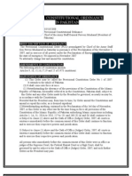 Peovessional Constitutional Ordinance of Pakisstan.