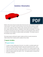 Rotational Kinematics