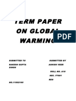 Term Paper On Global Warming