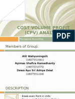 Cost Volume Profit Analysis