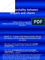 Confidentiality Between Lawyers and Clients