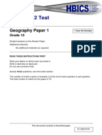 Semester 2 Test: Geography Paper 1