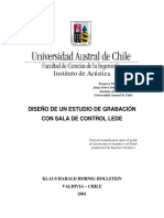 Disen o de Un Estudio de Grabacio N Con Sala de Control PDF