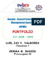 Results - Based Performance Management Systems (RPMS) : Portfolio