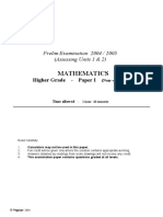 Higher Maths Prelim 2004