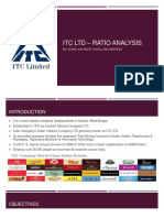 Itc LTD - Ratio Analysis: By: Isham, Sai Rohit, Rahul and Deepesh