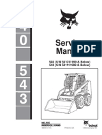 BOBCAT 540 SKID STEER LOADER Service Repair Manual SN 501011999 & Below PDF