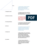 Aspectos A Considerar en La Planificación Didáctica Respuestas