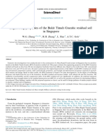 Engineering Properties of The Bukit Timah Granitic Residual Soil in Singapore