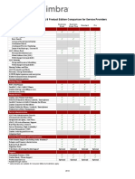 Product Feature Comparison Guide Zimbra 8 For Hosting Service Providers