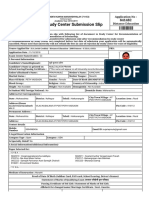 YCMOU Study Center Submission Slip: Application No: Distance Education