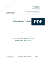 Scrum Master Exam Sample Questions