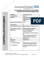 Guidelines For Patients On Chronic Haemodialysis Programme Qehb