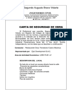 Carta de Seguridad de Obra Casino-Fierro Corrugado