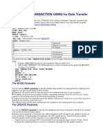 Using CALL TRANSACTION USING For Data Transfer: The MODE Parameter