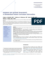 Religious and Spiritual Assessment: A Standardized Patient Curriculum Intervention