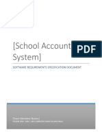 (School Account System) : Software Requirements Specification Document