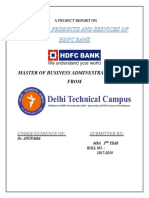 Project Report On Financial Products and Services of HDFC Bank