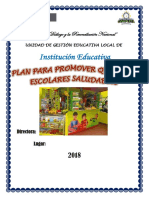 Plan PROMOCIÓN DE QUIOSCOS ESCOLARES