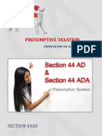 Presumptive Taxation: - Under Income Tax Act, 1961