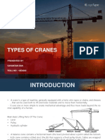 Types of Cranes: Presented by Sayantan Das ROLL NO: 1854003