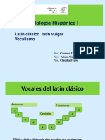 Vocalismo Del Latín Vulgar