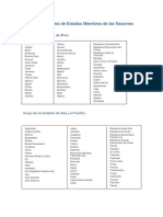 Grupos Regionales de Estados Miembros de Las Naciones Unidas