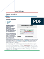 Denominaciones Cristianas: Espacios de Nombres