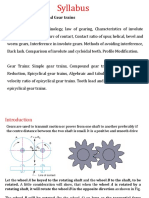 Module IV: Gears and Gear Trains