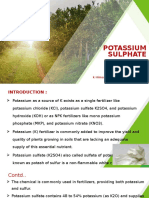 Potassium Sulphate: Presented by B Sai (211603) K Hima Sailaja Pravalika (211609)