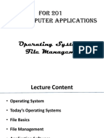 File Management and Operating Systems