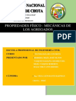 Informe de Propiedades Fisicomecanicas de Los Agregados