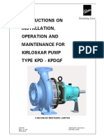 Kirloskar Pump Manual Maintainance PDF