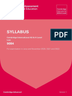 Syllabus: Cambridge International AS & A Level Law