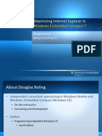 Webinar - Maximizing The Capabilities of Internet Explorer For Embedded in Windows Embedded Compact 7