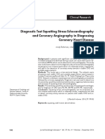 Diagnostic Test Squatting Stress Echocardiography and Coronary Angiography in Diagnosing Coronary Heart Disease