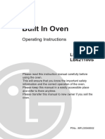 Built in Oven: Operating Instructions