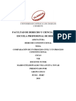 Comparacion de Un Proceso Civil y Un Proceso Constitucional