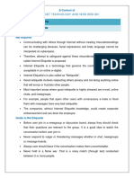 Chapter: 1.5 Net Etiquette Topic: 1.5.1 Net Etiquette: E-Content of Internet Technology and Web Design