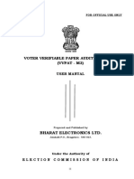 Voter Verifiable Paper Audit Trail - M3 (VVPAT - M3) : User Manual