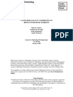 Consumer Loyalty Marketing in Repeat-Purchase Markets: Mark D. Uncles Grahame R. Dowling Kathy Hammond Angelo Manaresi