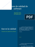 Factores de Calidad de Software