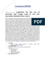 Proportion of Stone Dust of Conventional WMM Mix