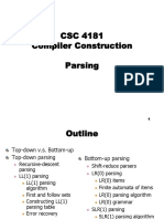 CSC 4181 Compiler Construction Parsing