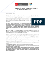 Plan de Formación de Las Familias en El Crfa