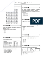 4º Ano B) - Prova Simulado